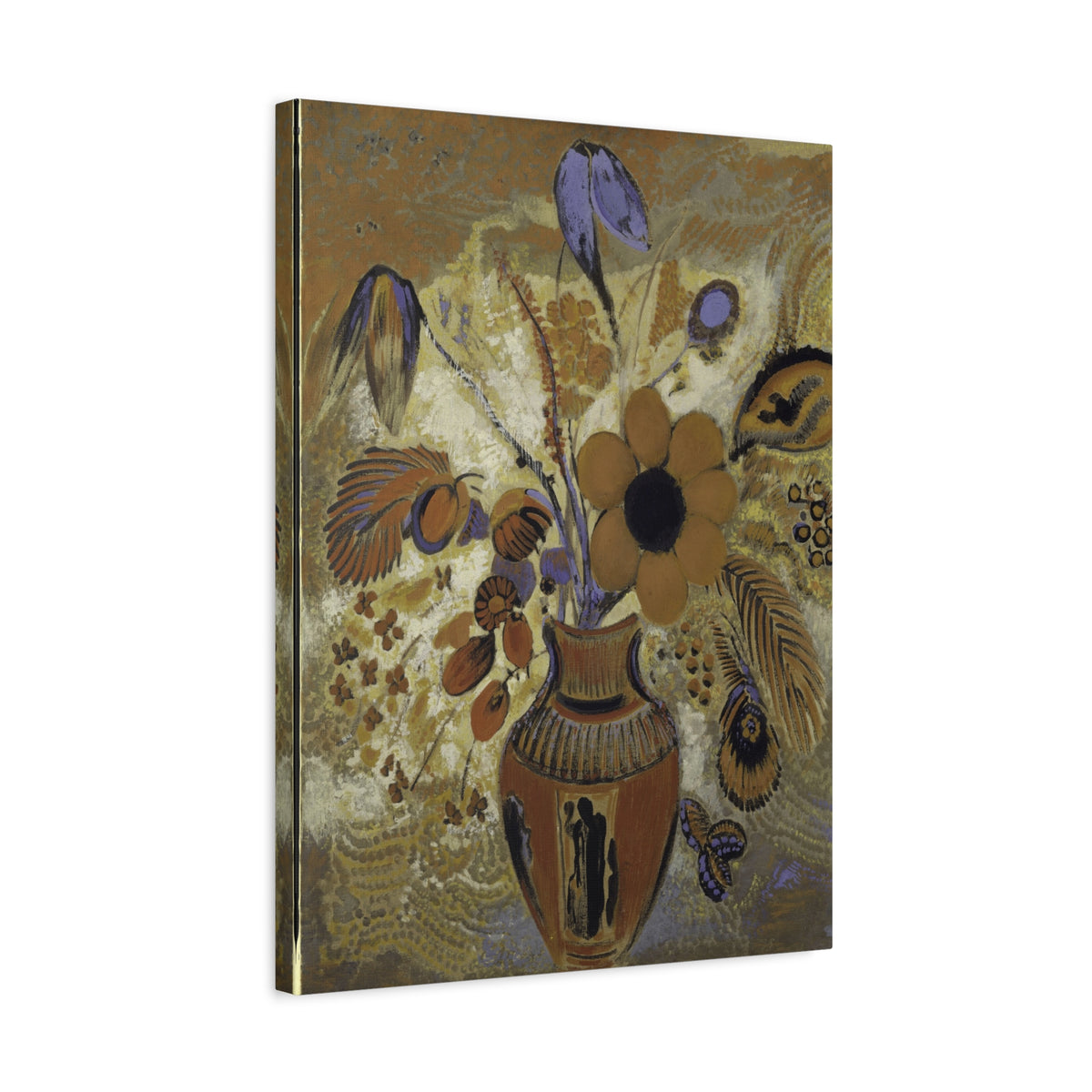 Etruscan Vase with Flowers – Odilon Redon Vintage Floral Canvas Wall Art.