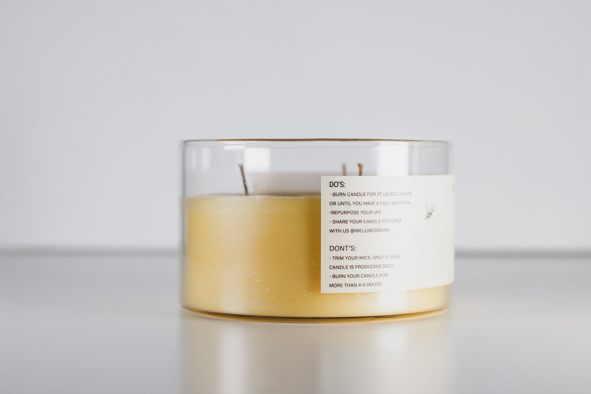 Amber Vanilla Beeswax Candle |8 oz