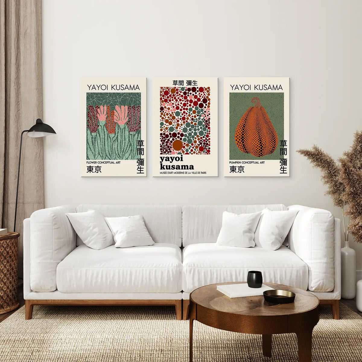 Contemporary Yayoi Kusama Retro Wall Art Decor