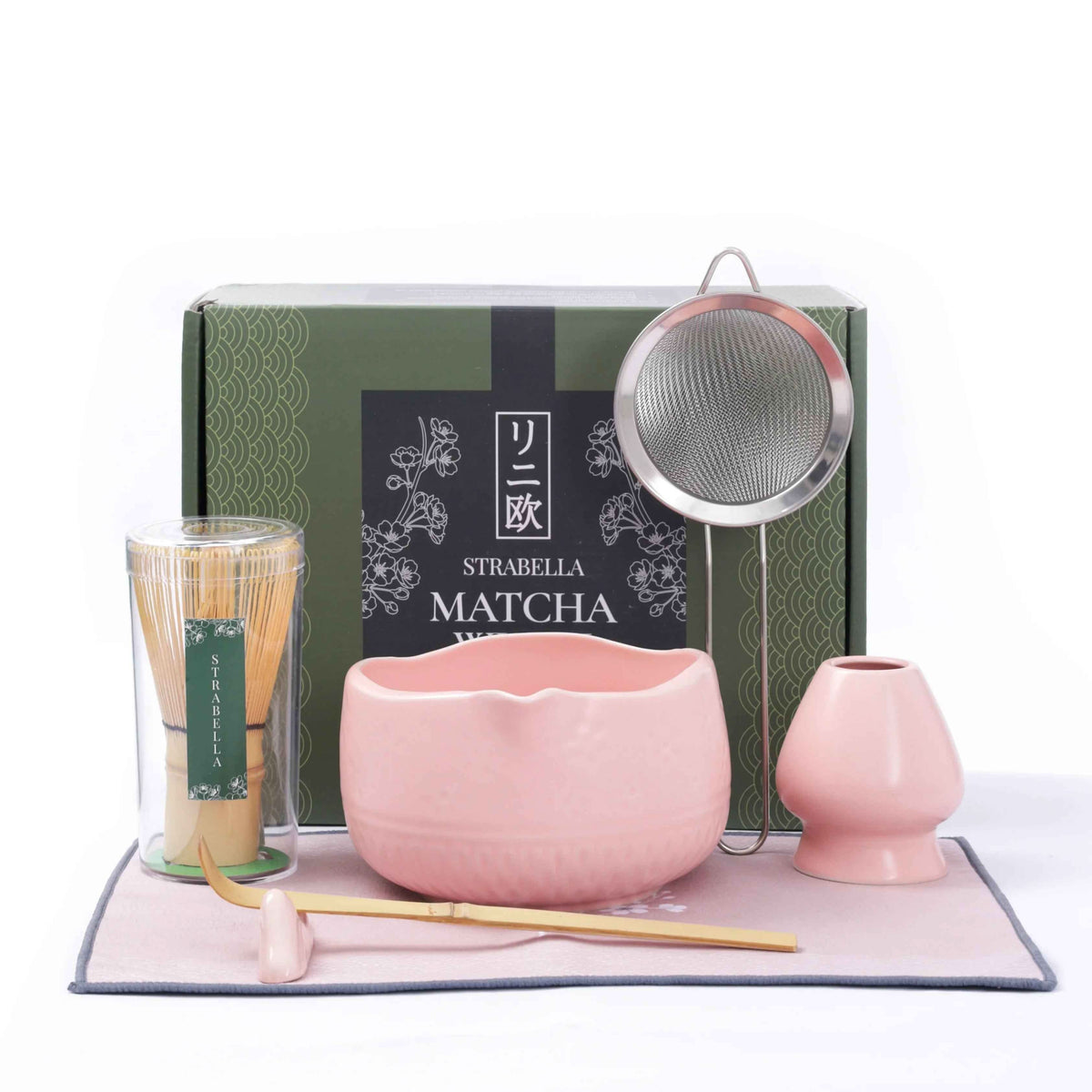 Matcha Whisk Set โ Bamboo Chasen + Ceramic Chawan Gift Set
