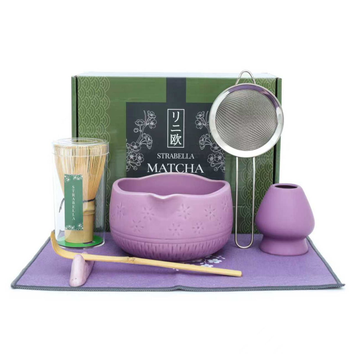 Matcha Whisk Set โ Bamboo Chasen + Ceramic Chawan Gift Set