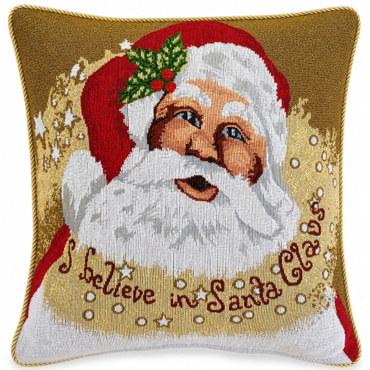 Set of 2 Believe in Santa Throw Pillow Covers