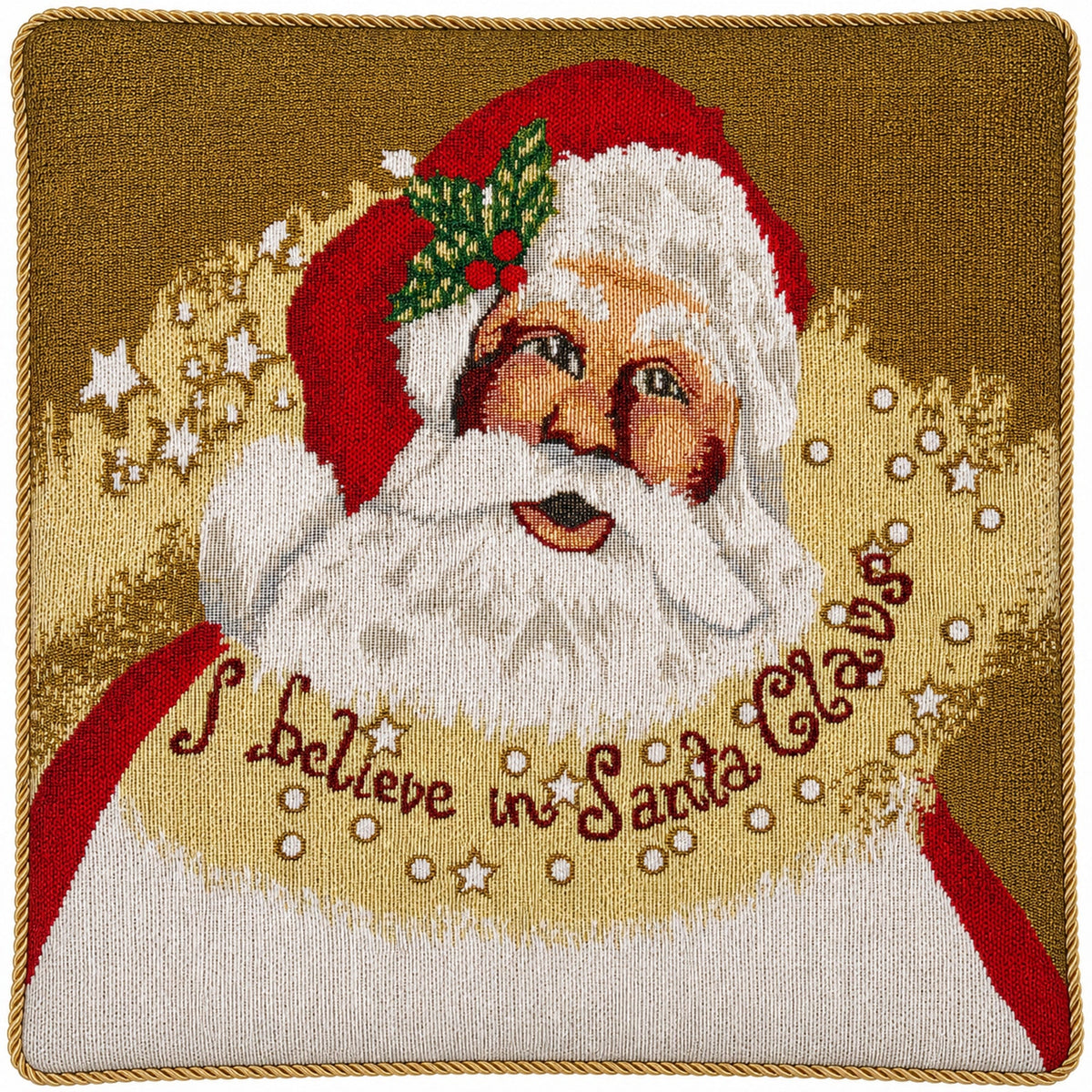 Set of 2 Believe in Santa Throw Pillow Covers
