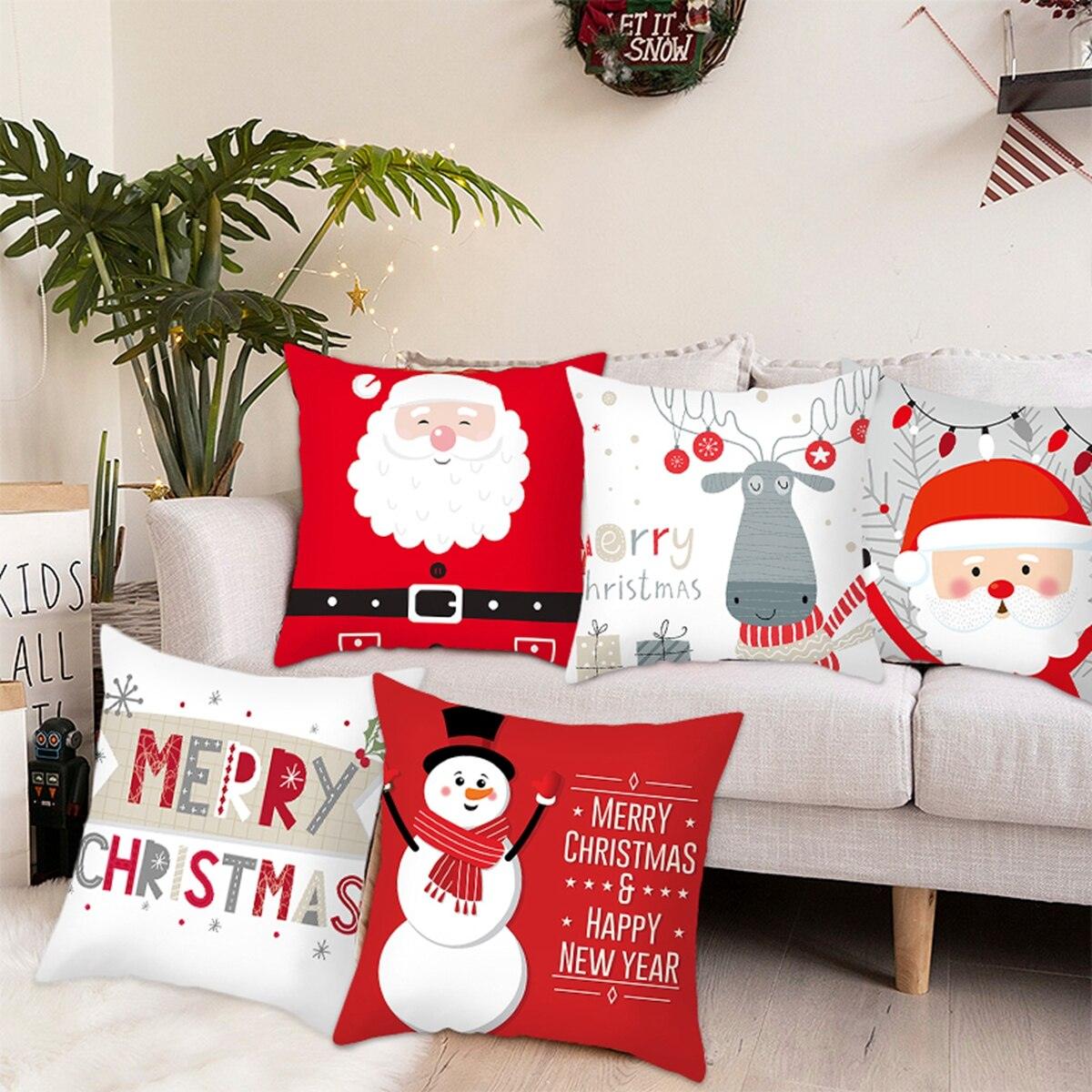 Merry Christmas Decorative Pillow Covers