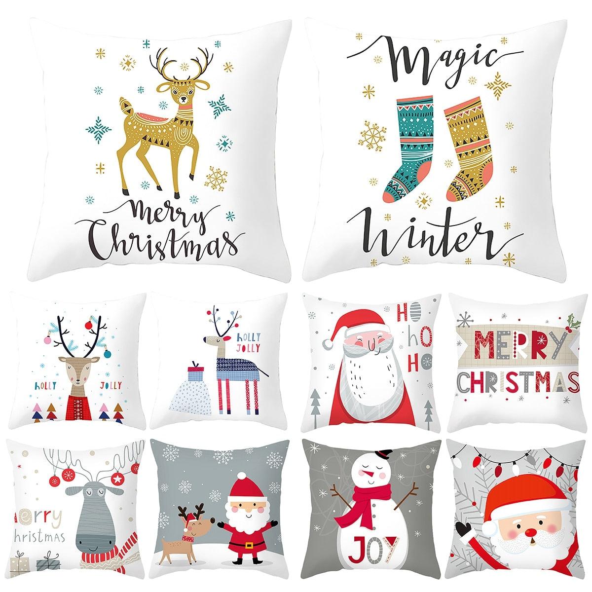 Merry Christmas Decorative Pillow Covers