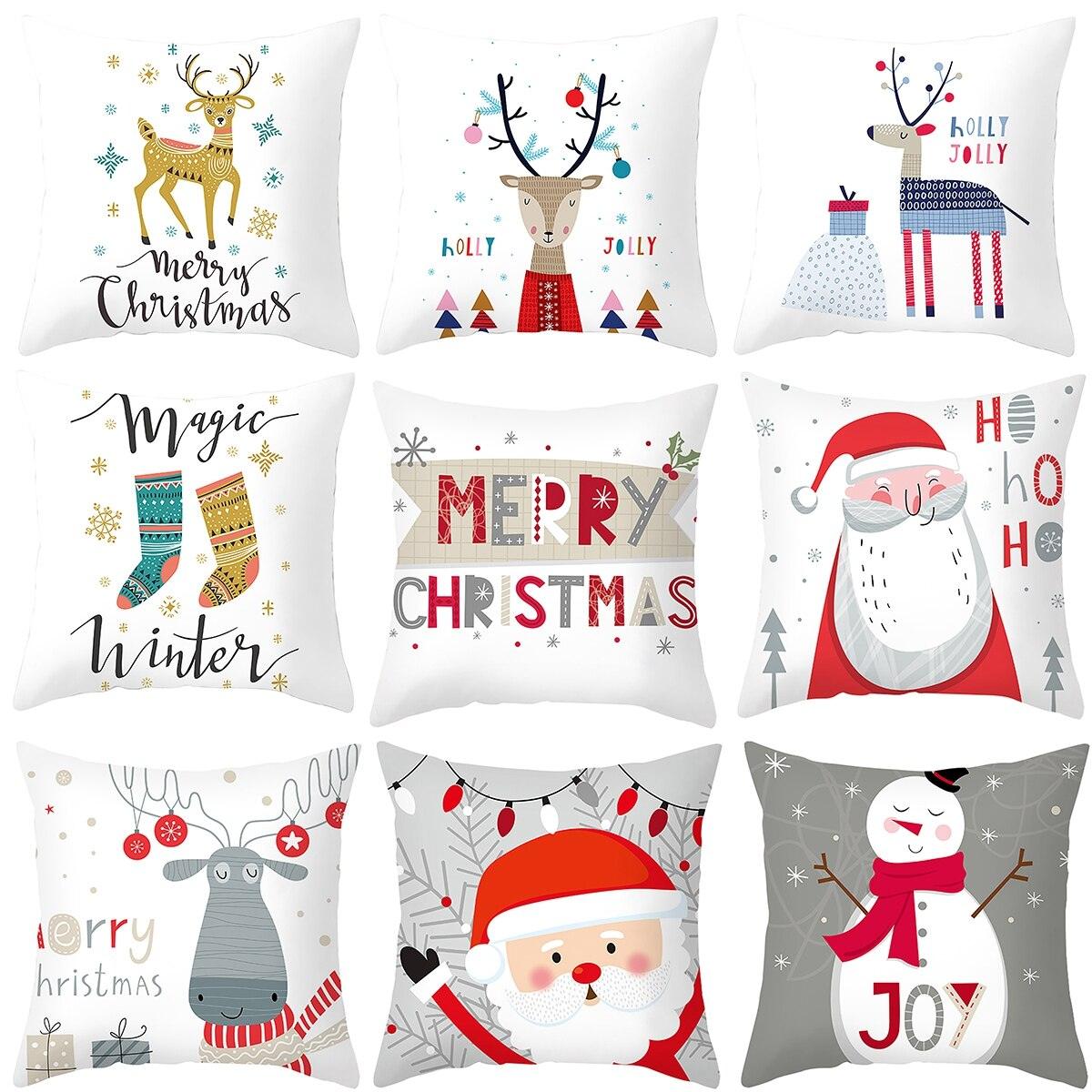 Merry Christmas Decorative Pillow Covers