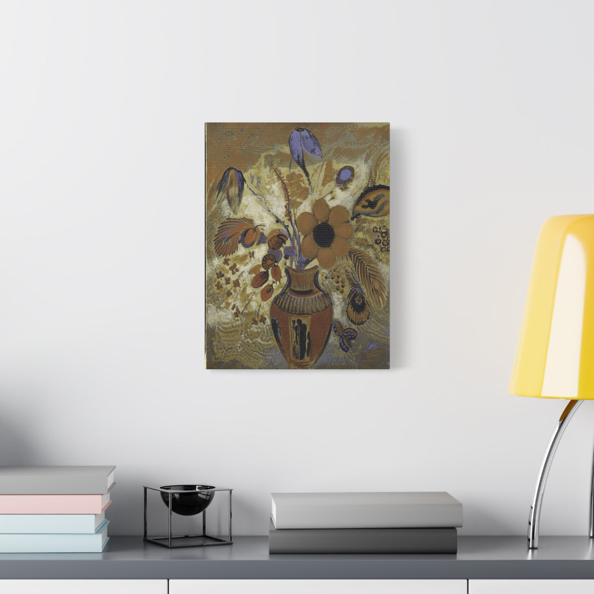 Etruscan Vase with Flowers – Odilon Redon Vintage Floral Canvas Wall Art.