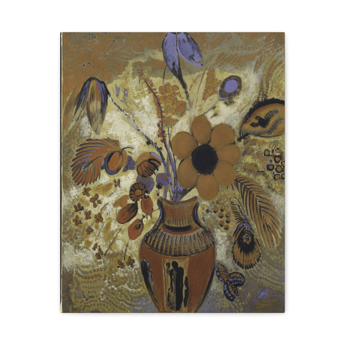 Etruscan Vase with Flowers – Odilon Redon Vintage Floral Canvas Wall Art.