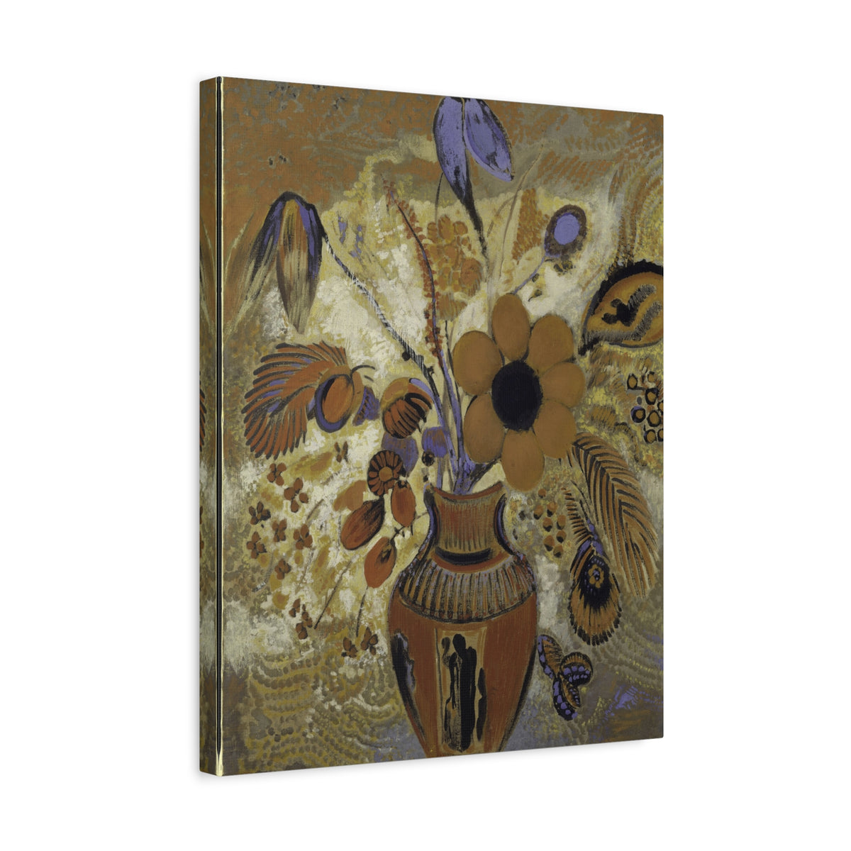 Etruscan Vase with Flowers – Odilon Redon Vintage Floral Canvas Wall Art.
