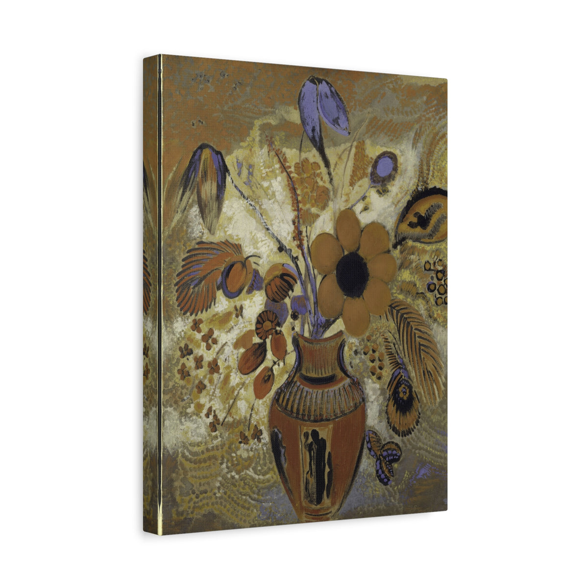 Etruscan Vase with Flowers – Odilon Redon Vintage Floral Canvas Wall Art.