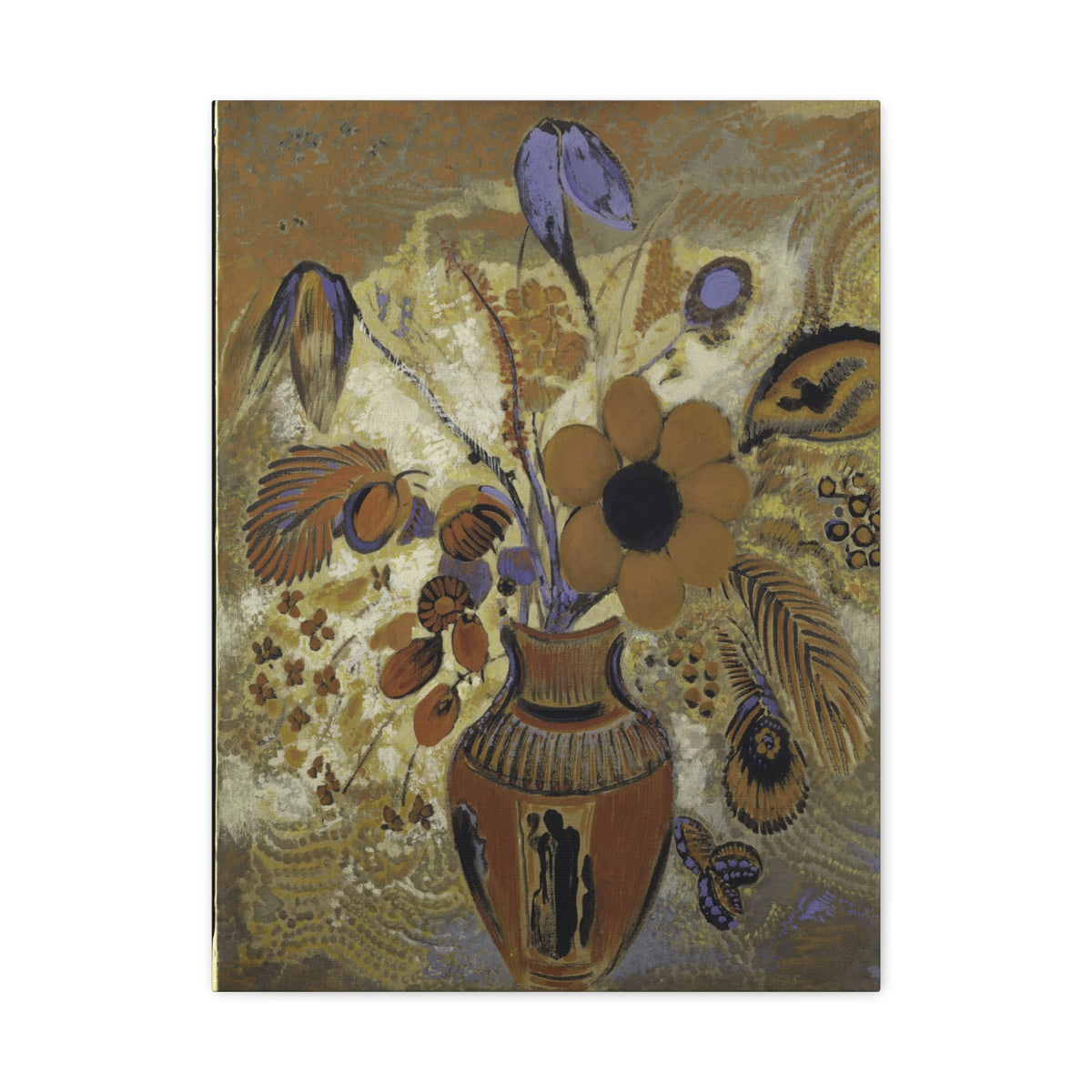 Etruscan Vase with Flowers – Odilon Redon Vintage Floral Canvas Wall Art.