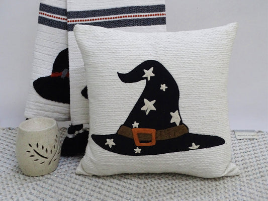 Starry Witch Hat Throw Pillow