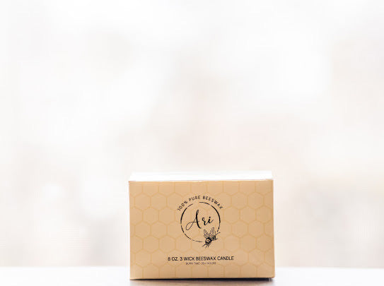 Amber Vanilla Beeswax Candle |8 oz