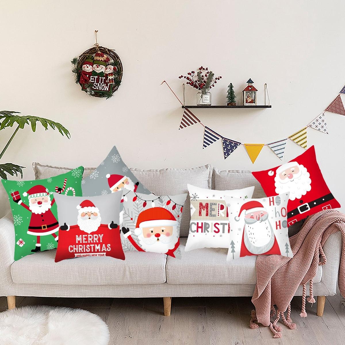 Merry Christmas Decorative Pillow Covers