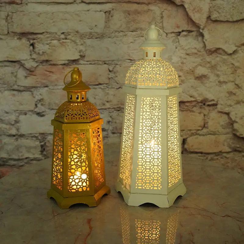 Gold Moroccan Candlestick