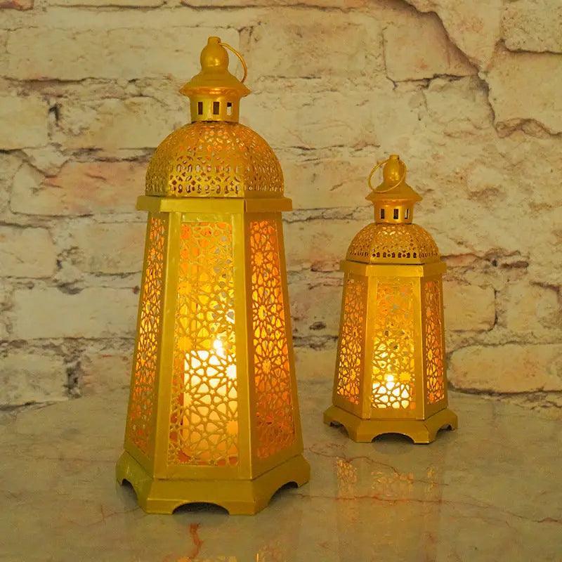Gold Moroccan Candlestick