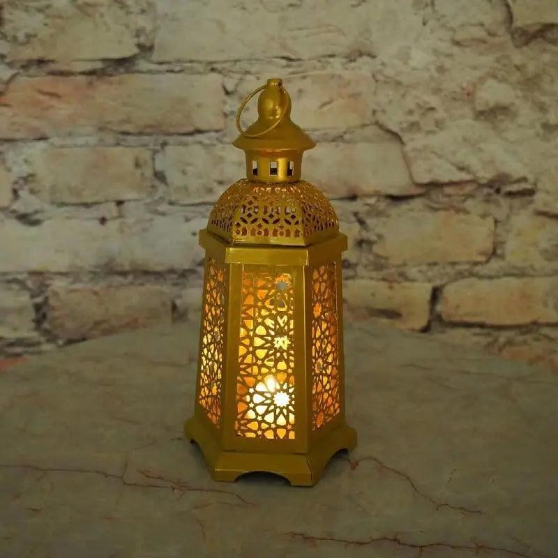 Gold Moroccan Candlestick
