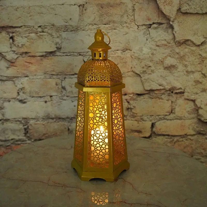 Gold Moroccan Candlestick