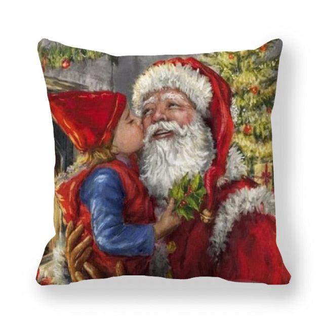Vintage Santa Christmas Pillow Covers